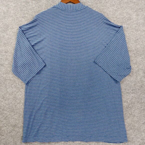 Soma House Jacket Sz XL Blue White Striped Leisurewear Lightweight Lounge Kimono - Picture 10 of 10